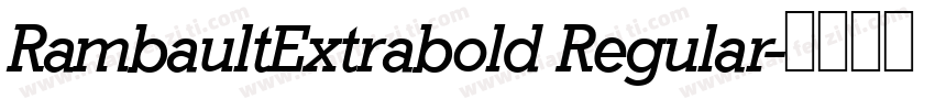 RambaultExtrabold Regular字体转换